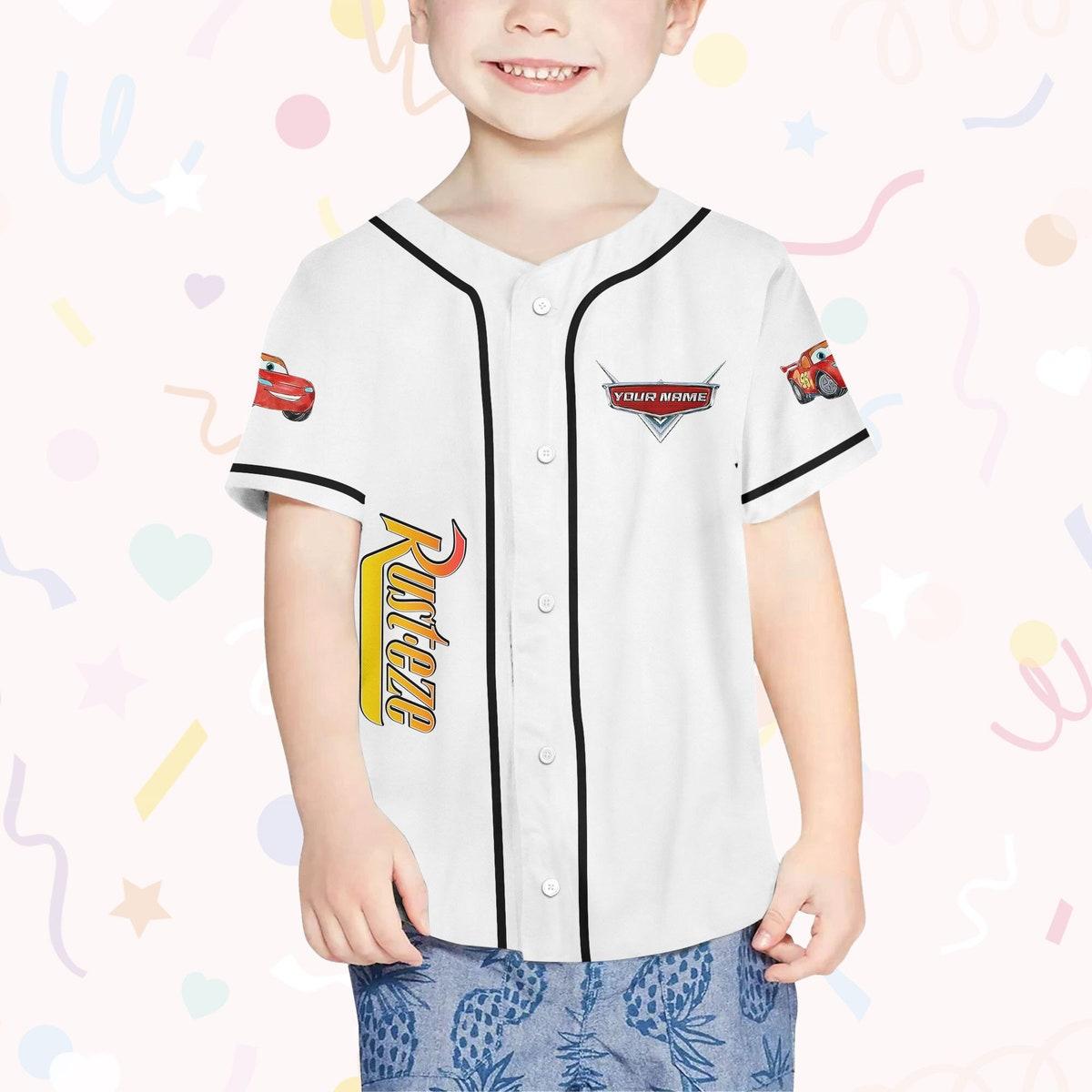 Personalize Cars Retro Vintage Lightning Mcqueen Art Baseball Jersey 4