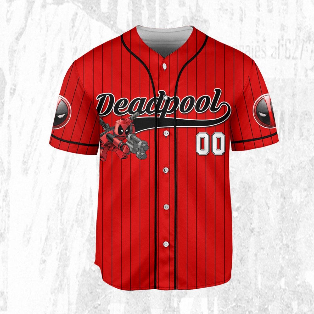 Personalize Deadpool Lego Hero Sport Baseball Jersey 3