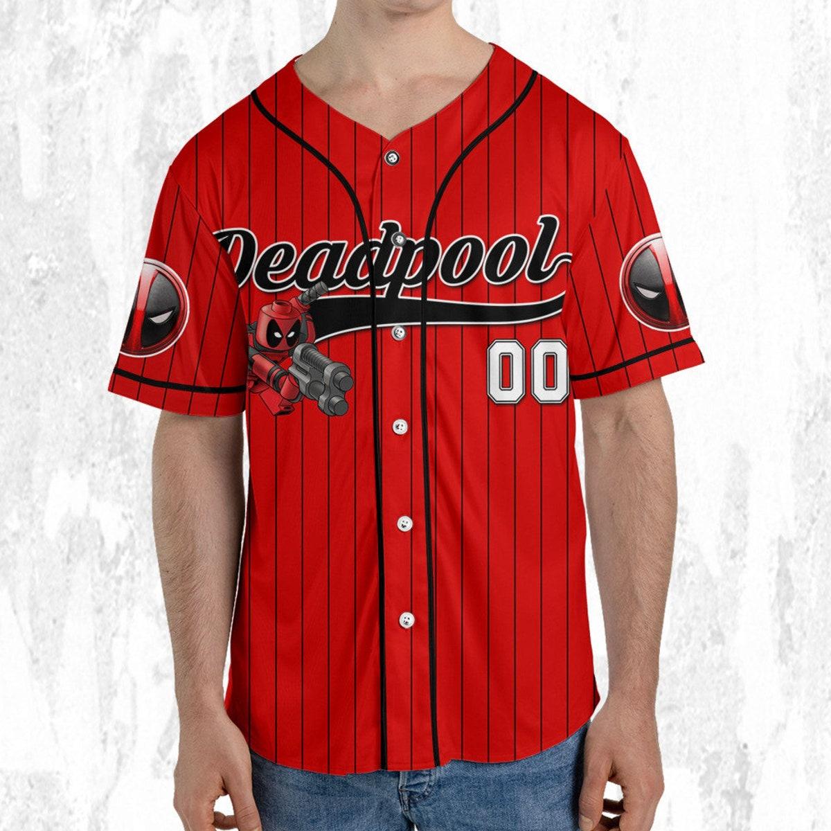 Personalize Deadpool Lego Hero Sport Baseball Jersey 5