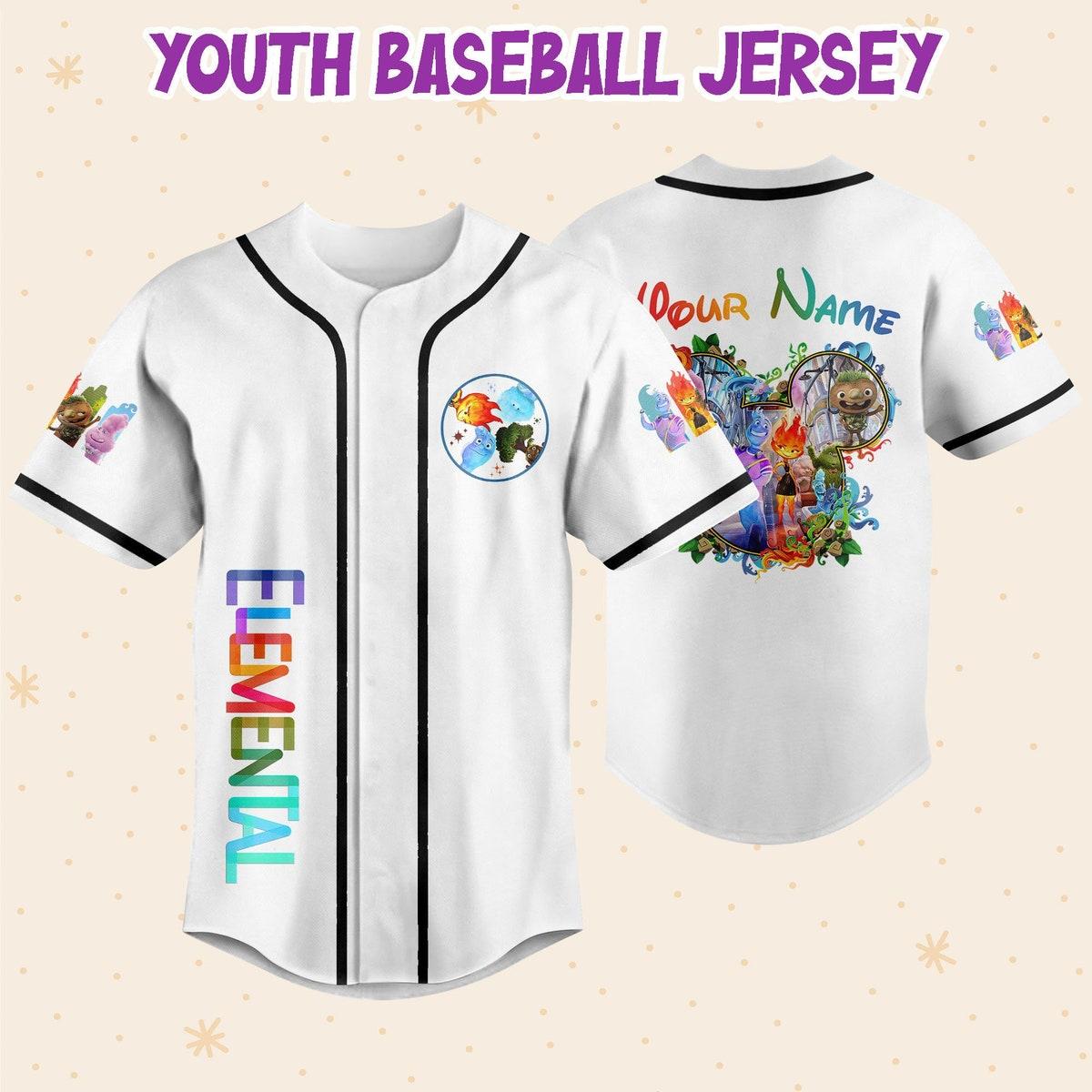 Personalize Disney Pixar Elemental Mickey Head Disney Baseball Jersey 5