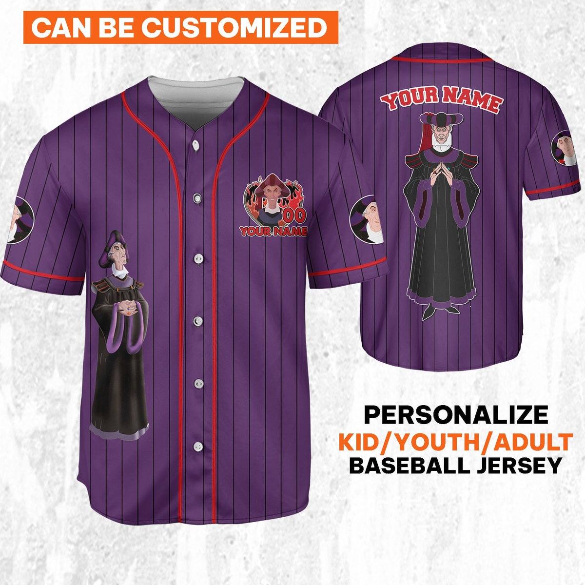 Personalize Disney The Hunchback Of Notre Dame Frollo Baseball Jersey 1