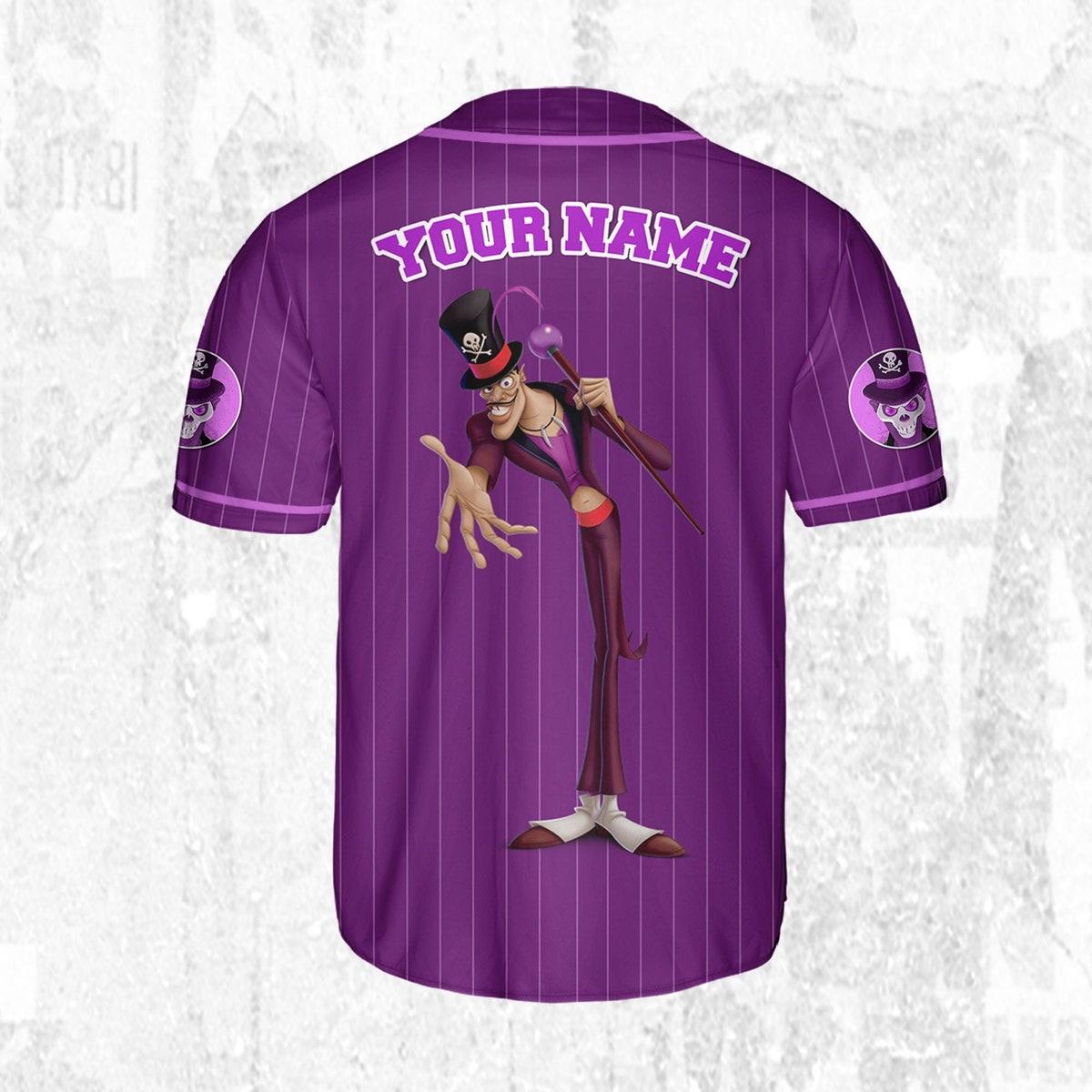 Personalize Disney Tiana Dr Facilier Purple Dark Baseball Jersey 4