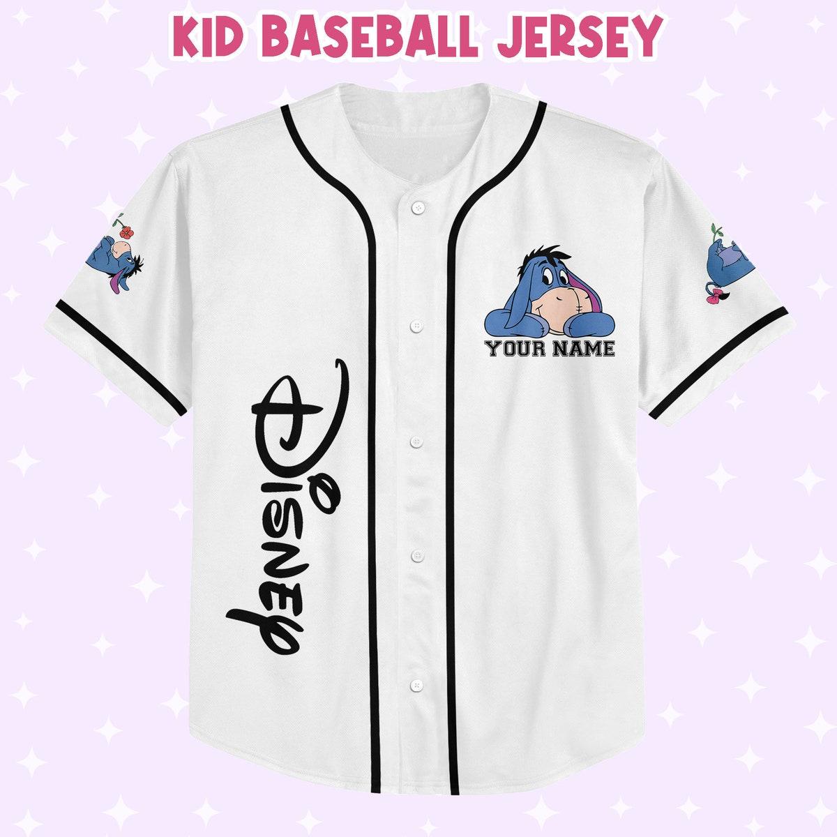 Personalize Disneyland Eeyore Vintage Disney Characters Baseball Jersey 2