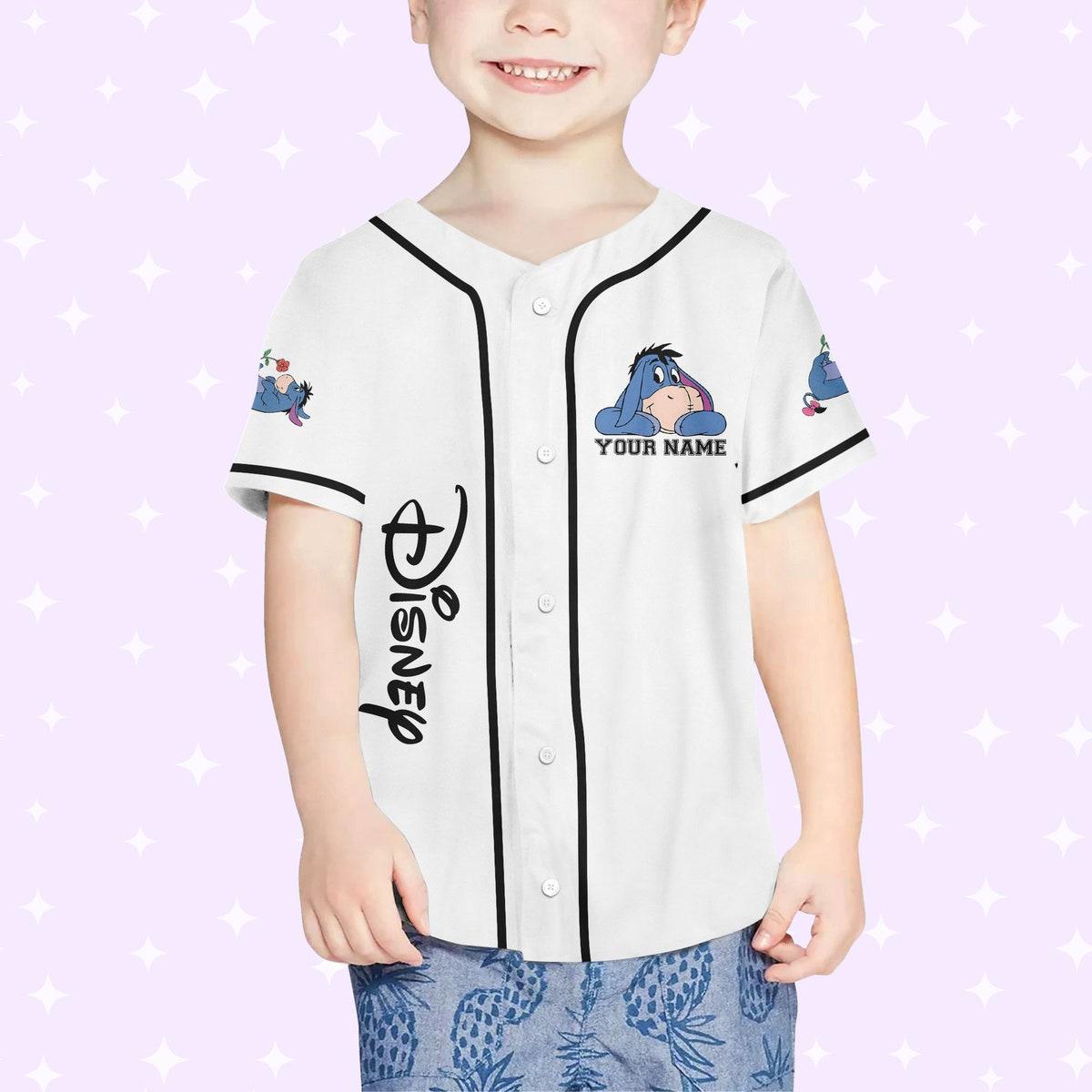 Personalize Disneyland Eeyore Vintage Disney Characters Baseball Jersey 4