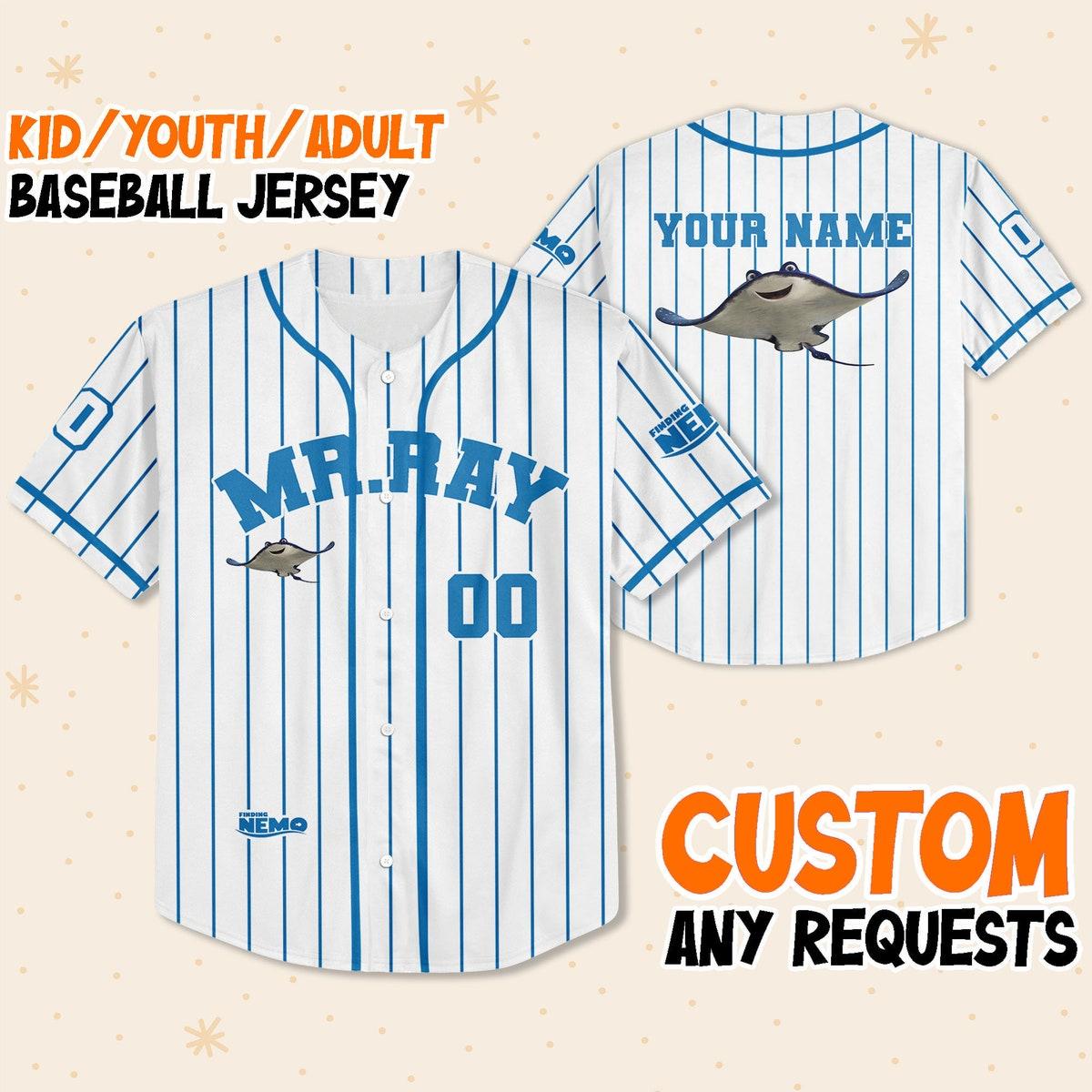 Personalize Finding Nemo Ray Funny Life Jersey Disney Baseball Jersey 1