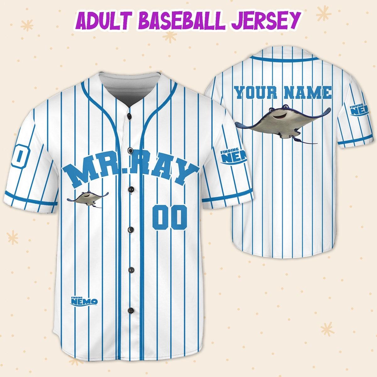 Personalize Finding Nemo Ray Funny Life Jersey Disney Baseball Jersey 5