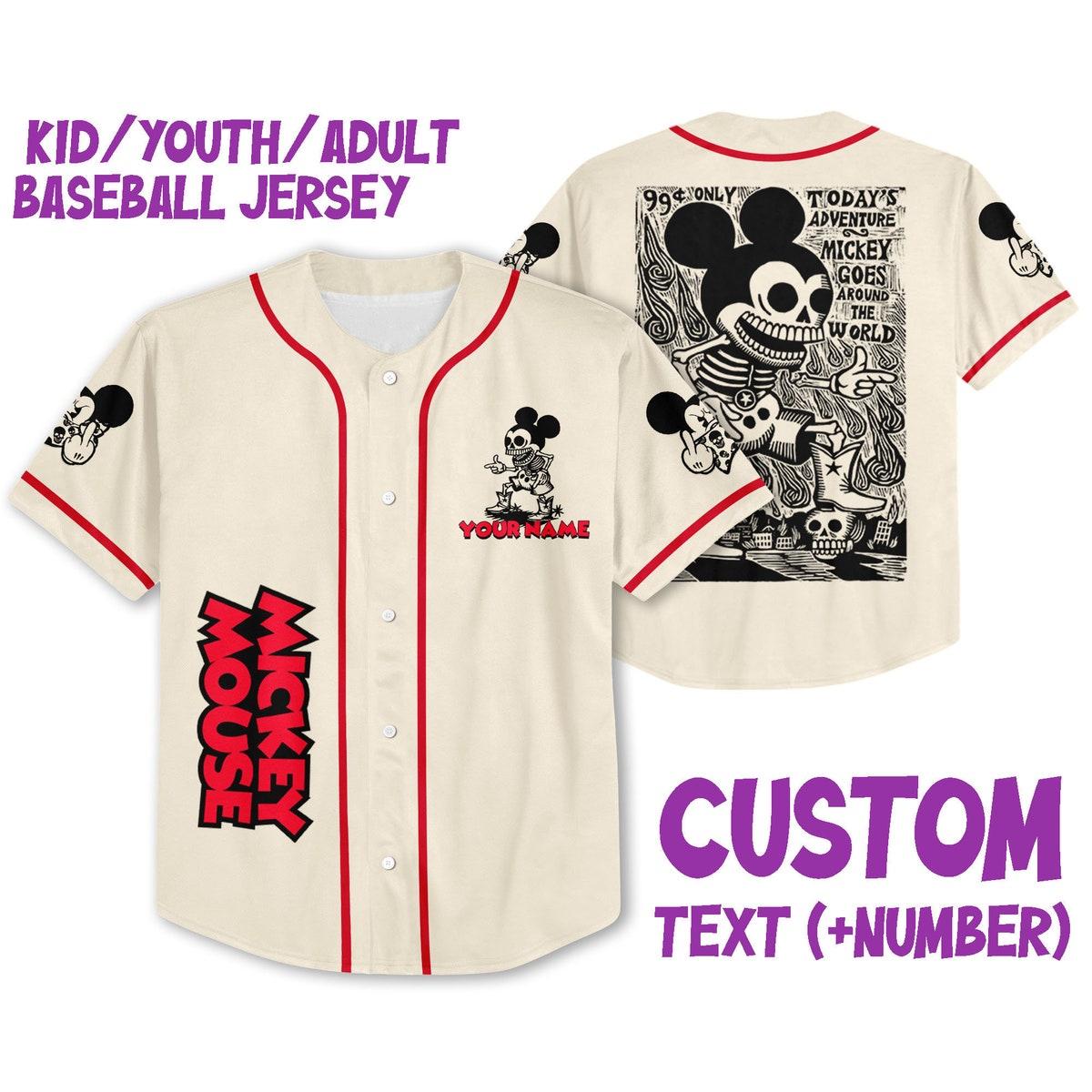 Personalize Jersey Mickey Bad Jersey Disney Baseball Jersey 1