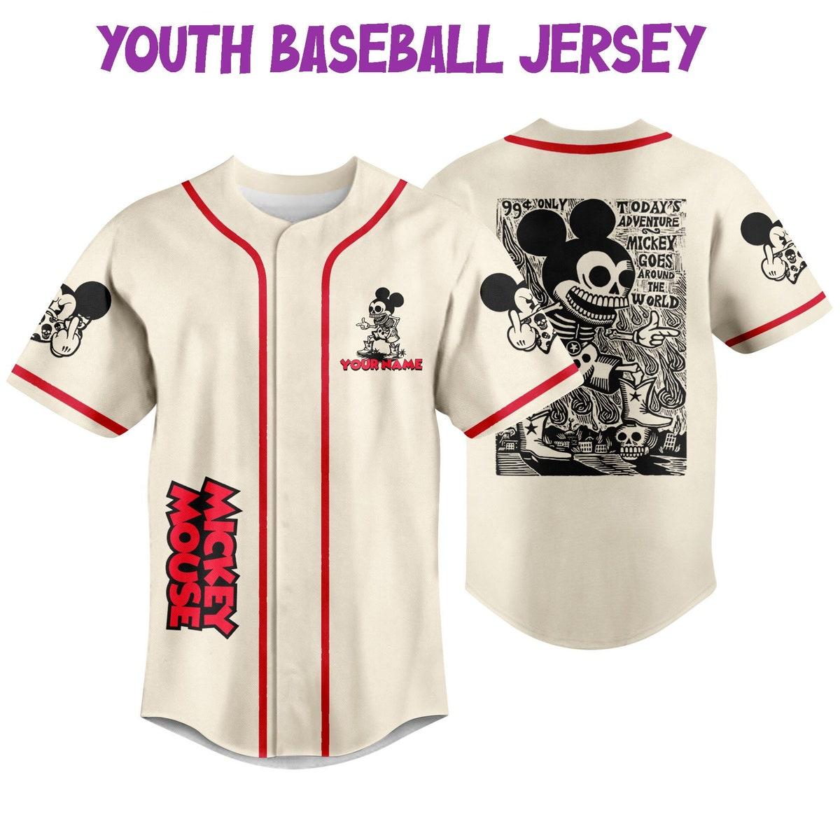 Personalize Jersey Mickey Bad Jersey Disney Baseball Jersey 5