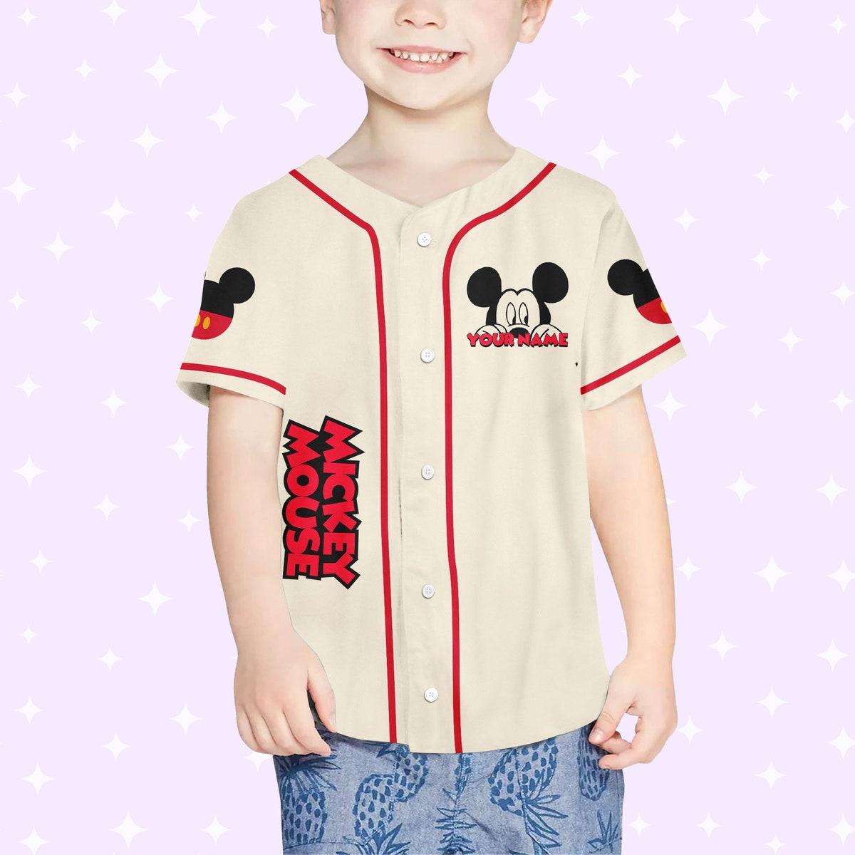 Personalize Jersey Mickey Happy Jersey Disney Baseball Jersey 4