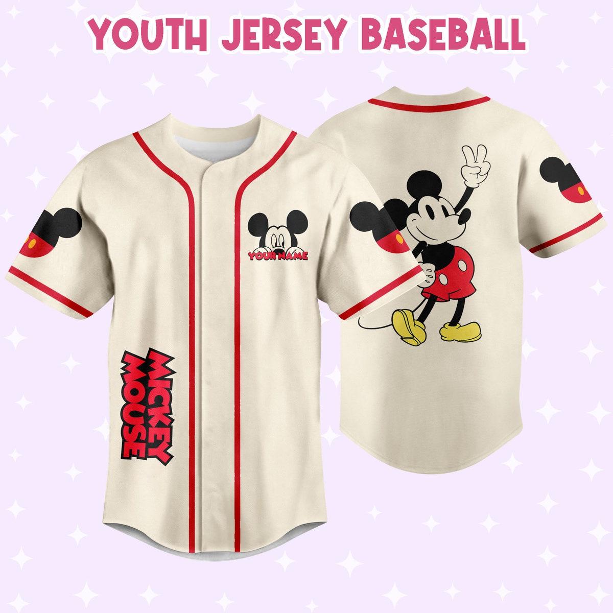 Personalize Jersey Mickey Happy Jersey Disney Baseball Jersey 5