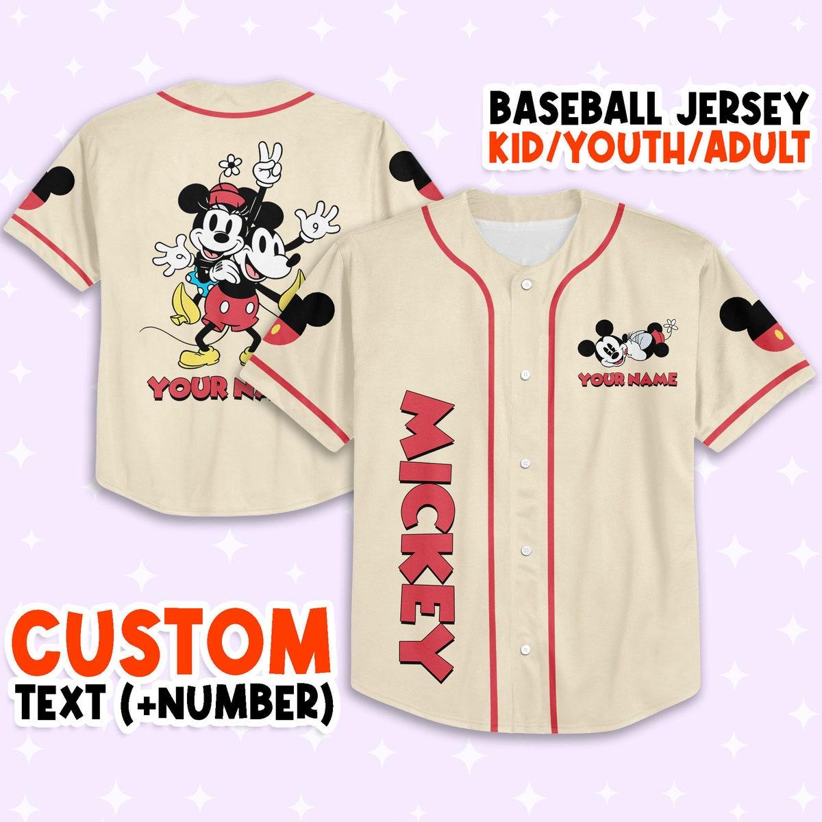 Personalize Jersey Mickey Love Jersey Sports Disney Baseball Jersey 1