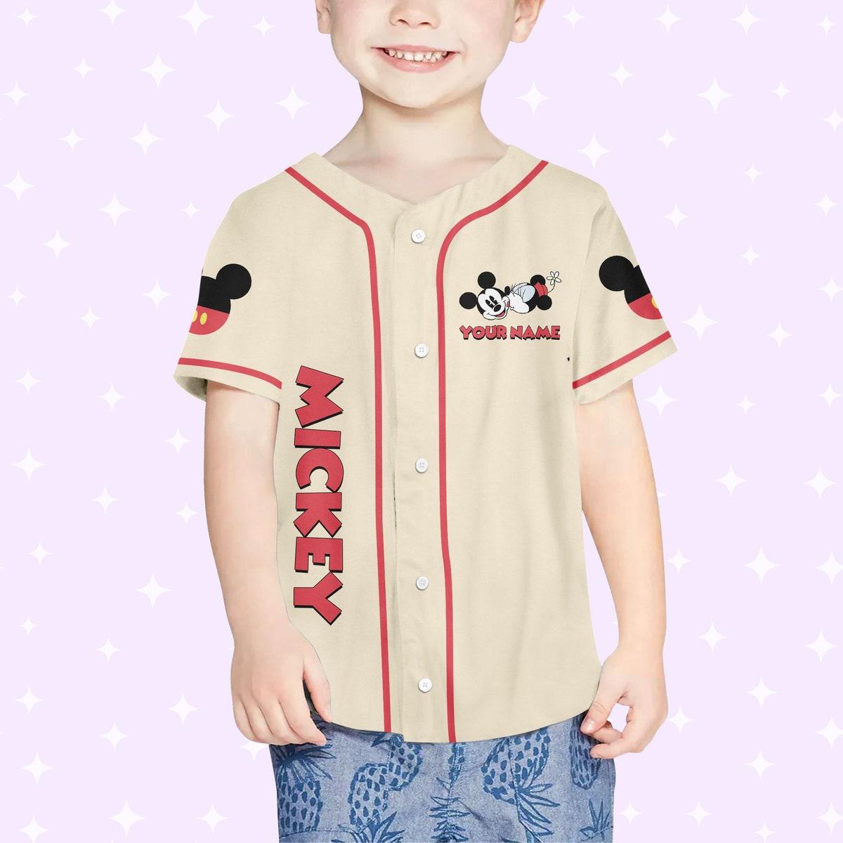 Personalize Jersey Mickey Love Jersey Sports Disney Baseball Jersey 4