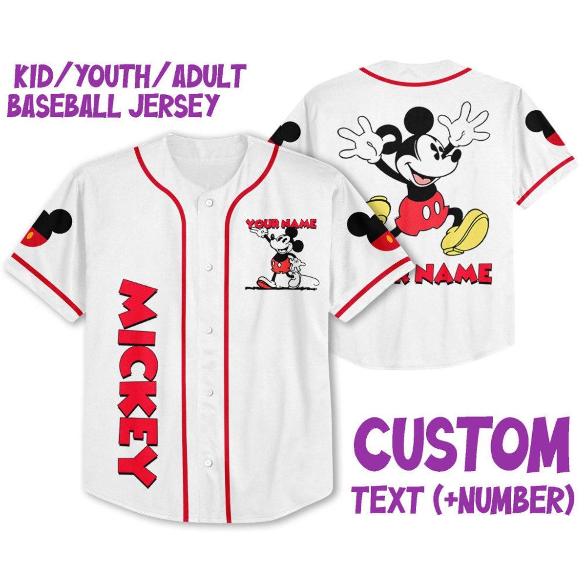 Personalize Jersey Mickey Lucky Jersey Disney Baseball Jersey 1