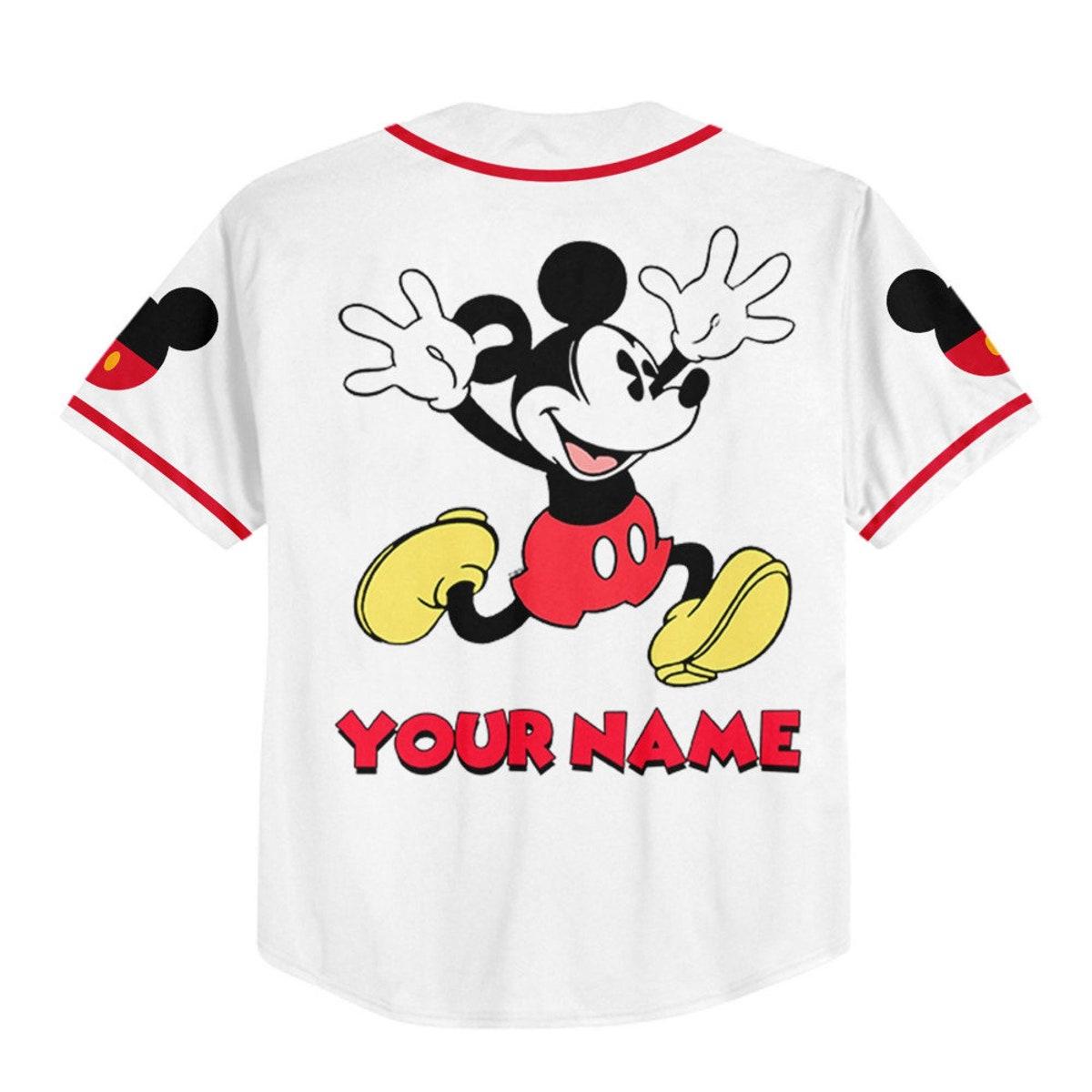 Personalize Jersey Mickey Lucky Jersey Disney Baseball Jersey 3