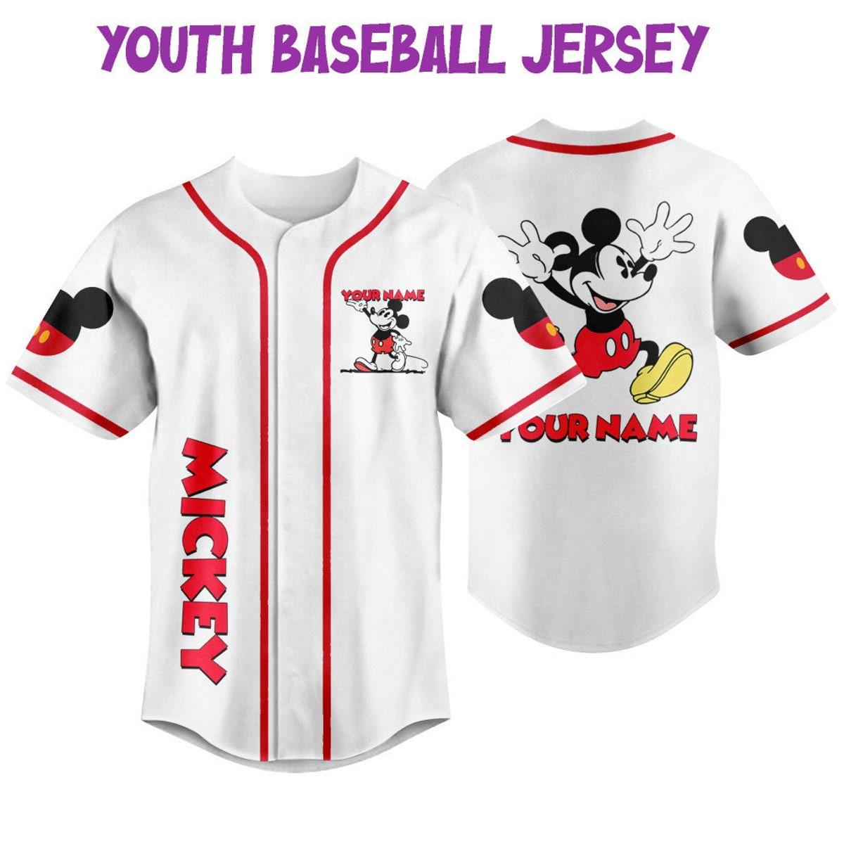 Personalize Jersey Mickey Lucky Jersey Disney Baseball Jersey 5