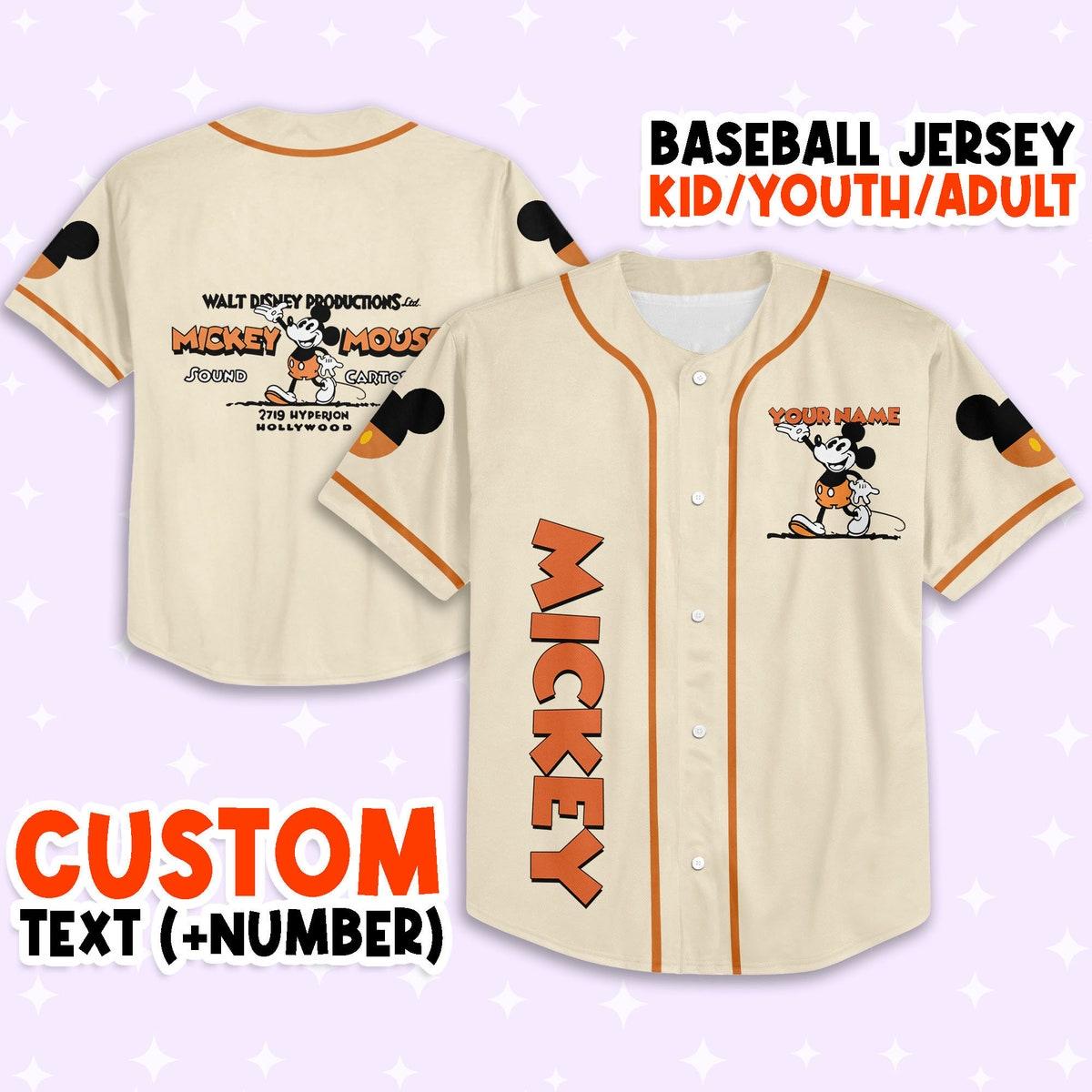 Personalize Jersey Mickey Vintage Jersey Disney Baseball Jersey 1