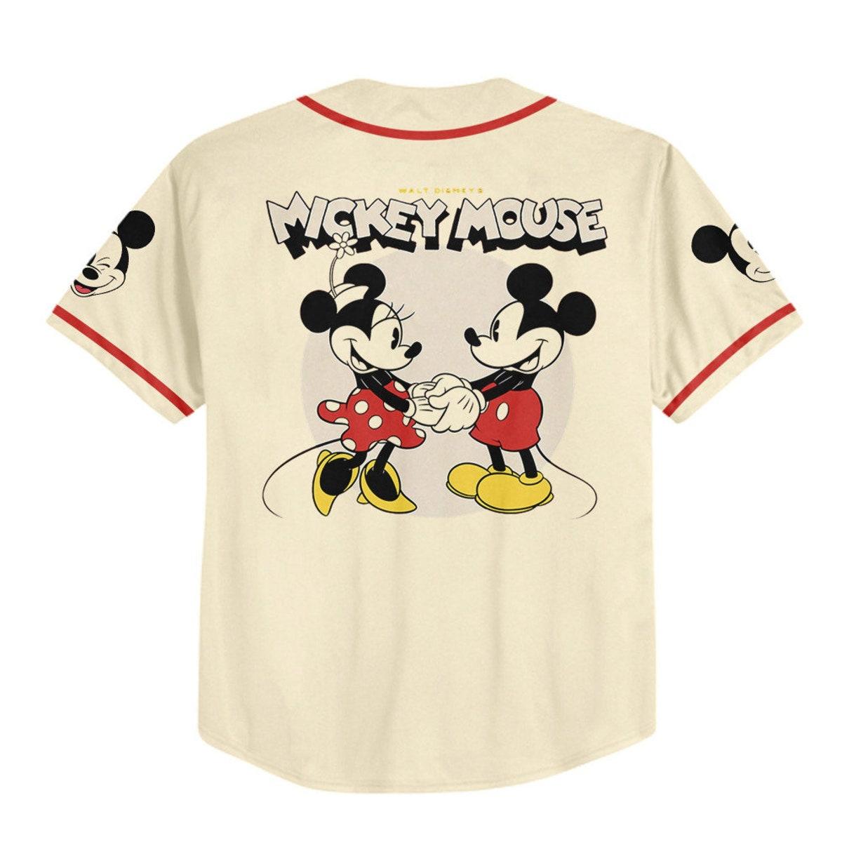 Personalize Mickey Classic Love Custom Name Baseball Jersey 3