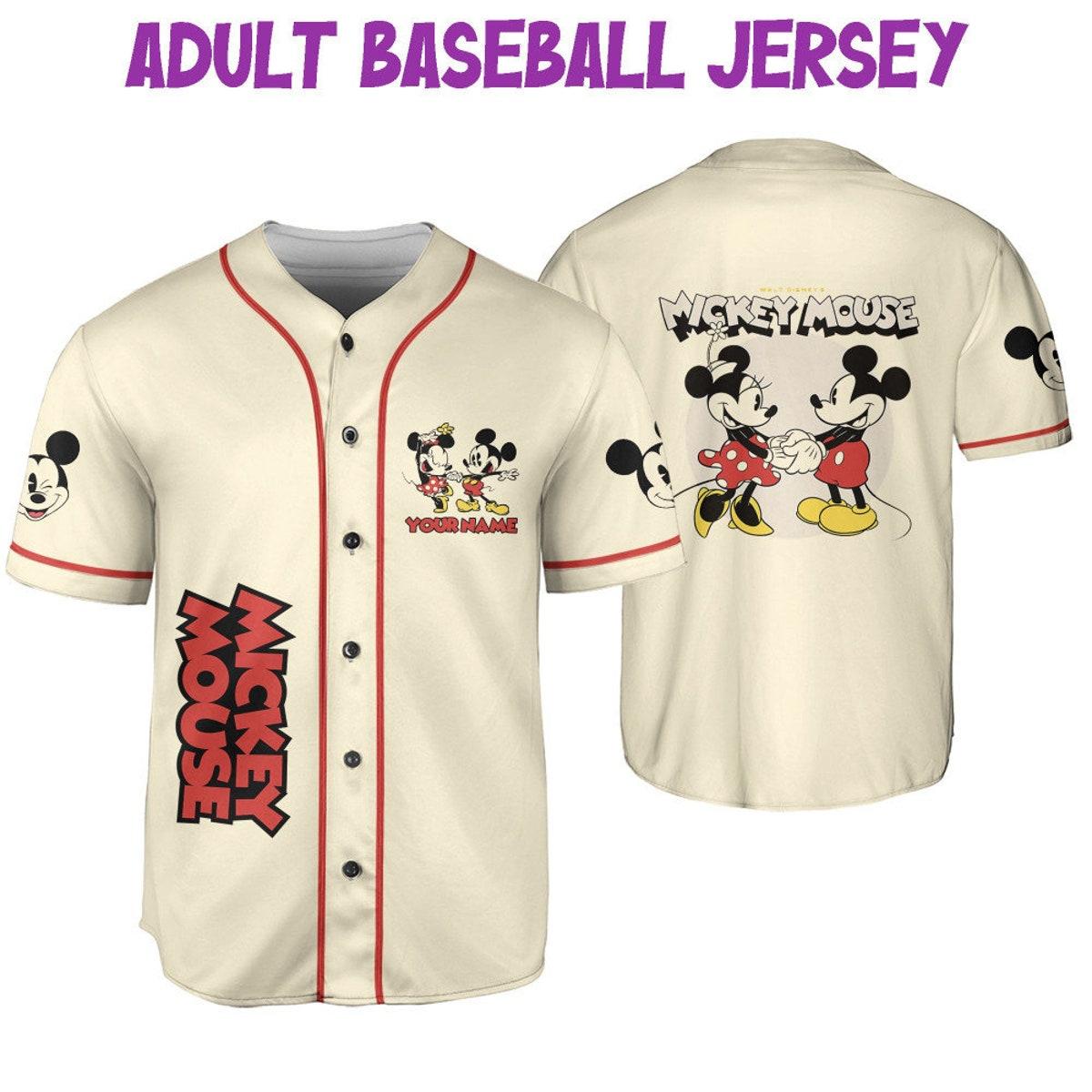 Personalize Mickey Classic Love Custom Name Baseball Jersey 6