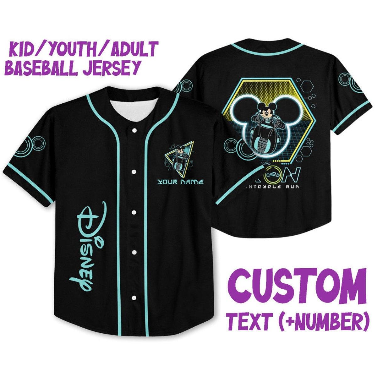 Personalize Mickey Tron Custom Baseball Jersey 1