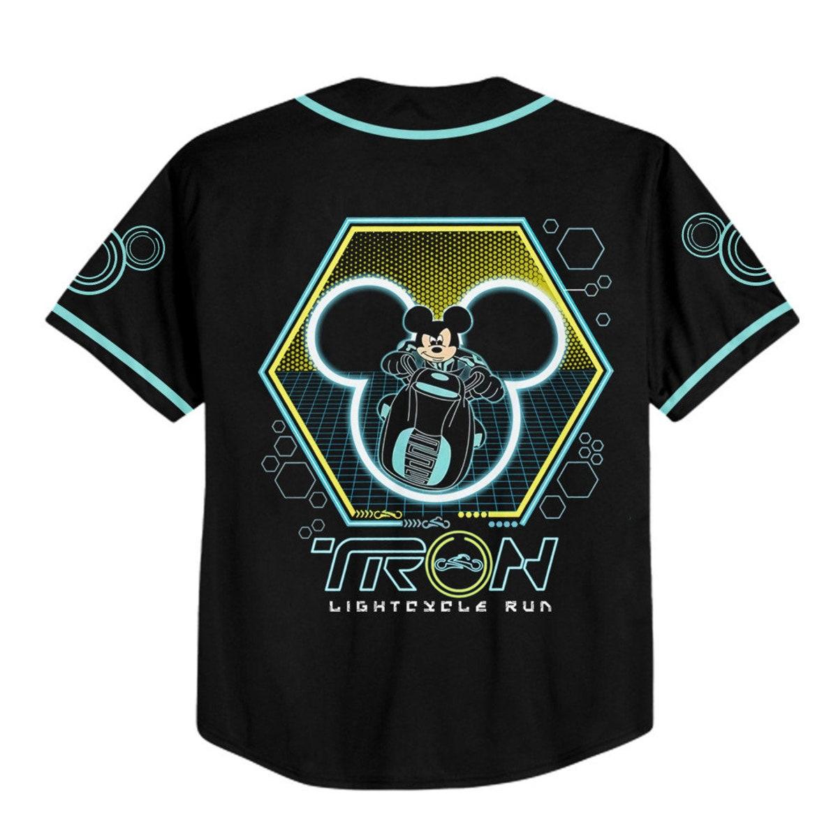 Personalize Mickey Tron Custom Baseball Jersey 3