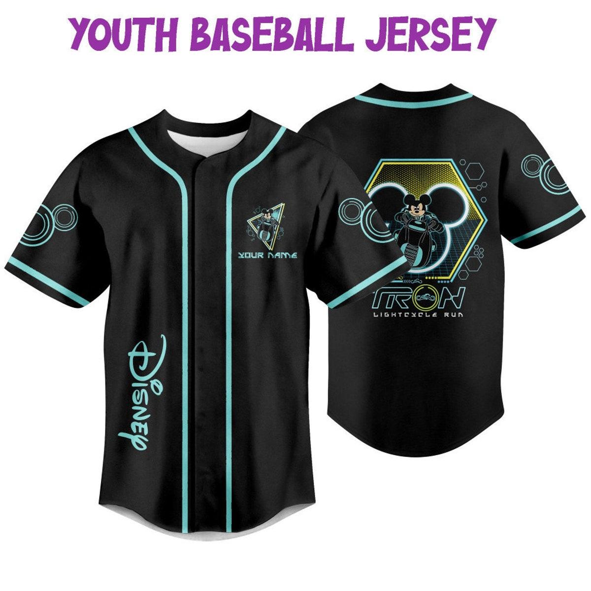 Personalize Mickey Tron Custom Baseball Jersey 5