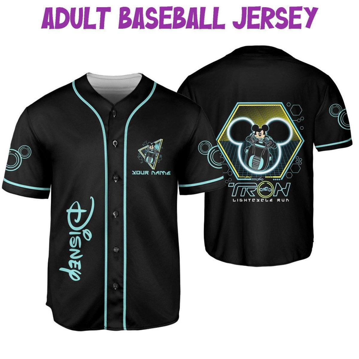 Personalize Mickey Tron Custom Baseball Jersey 6