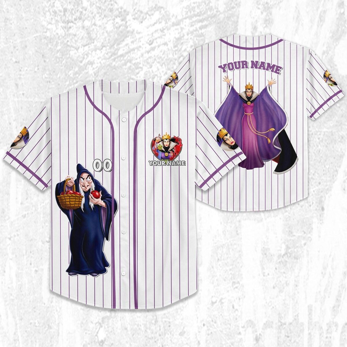 Personalize Snow White And The Seven Dwarfs Evil Queen Baseball Jersey 2