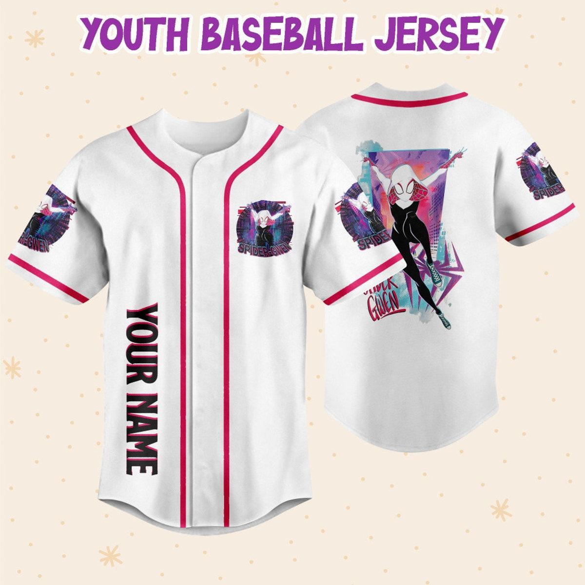 Personalize Spider Gwen Disney Baseball Jersey 5