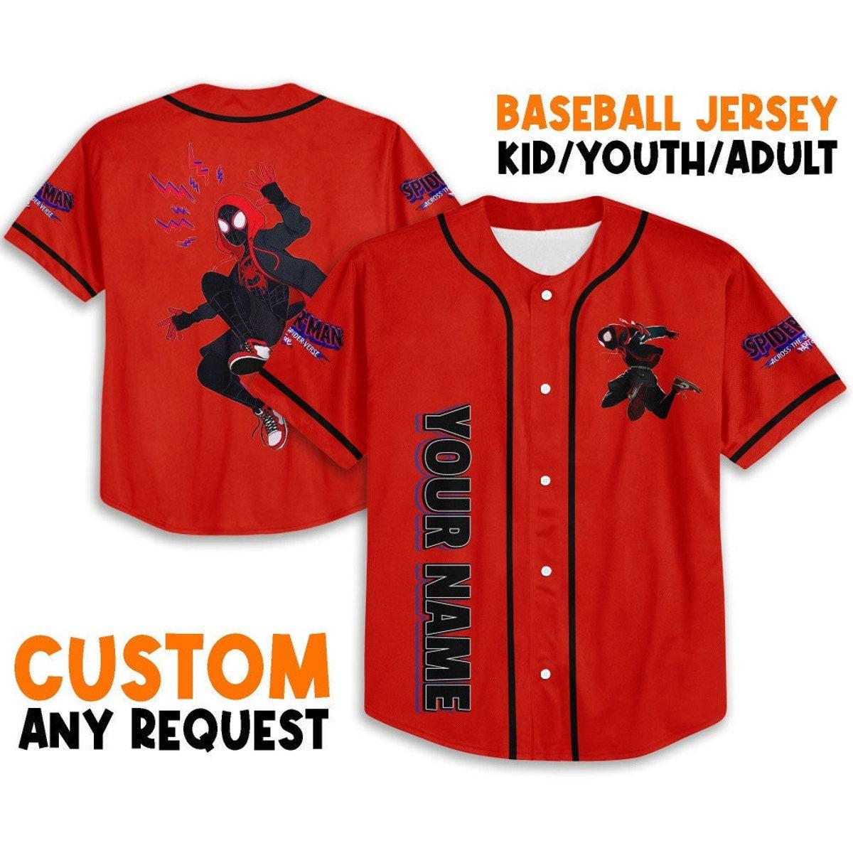 Personalize Spider Man Across The Spider Verse Acrobatic Baseball Jersey 1