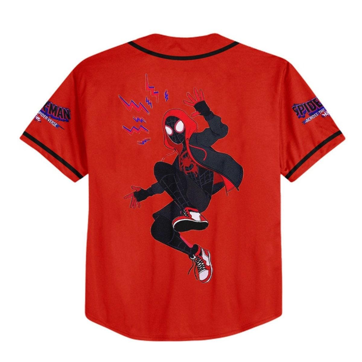 Personalize Spider Man Across The Spider Verse Acrobatic Baseball Jersey 3