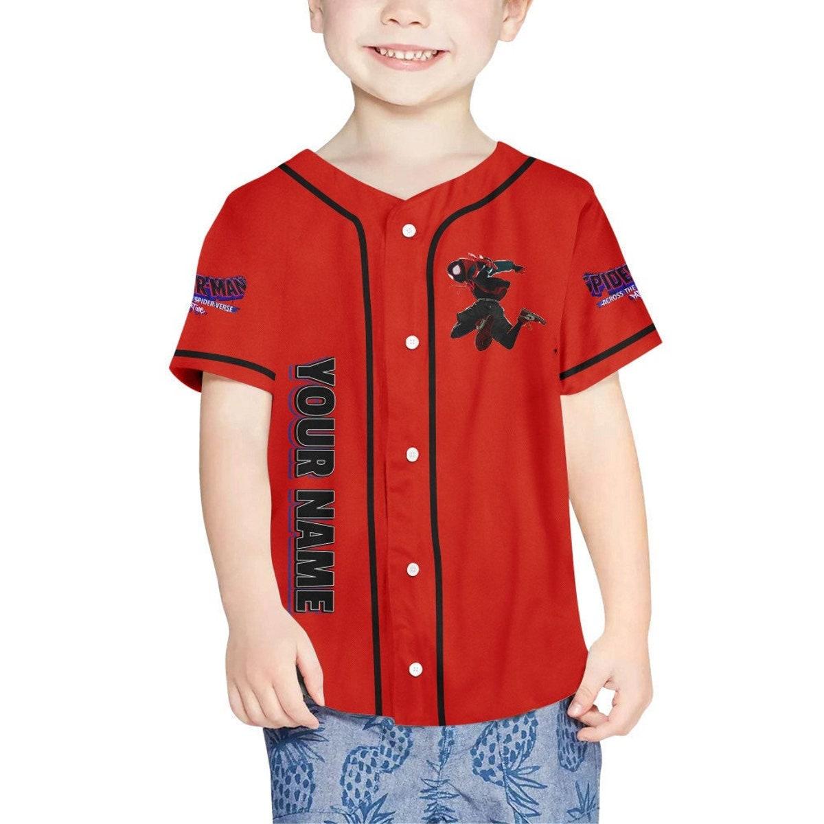 Personalize Spider Man Across The Spider Verse Acrobatic Baseball Jersey 4