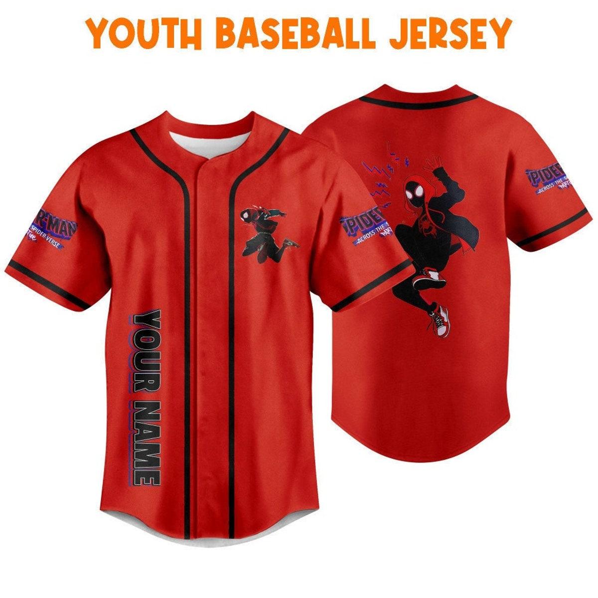 Personalize Spider Man Across The Spider Verse Acrobatic Baseball Jersey 5