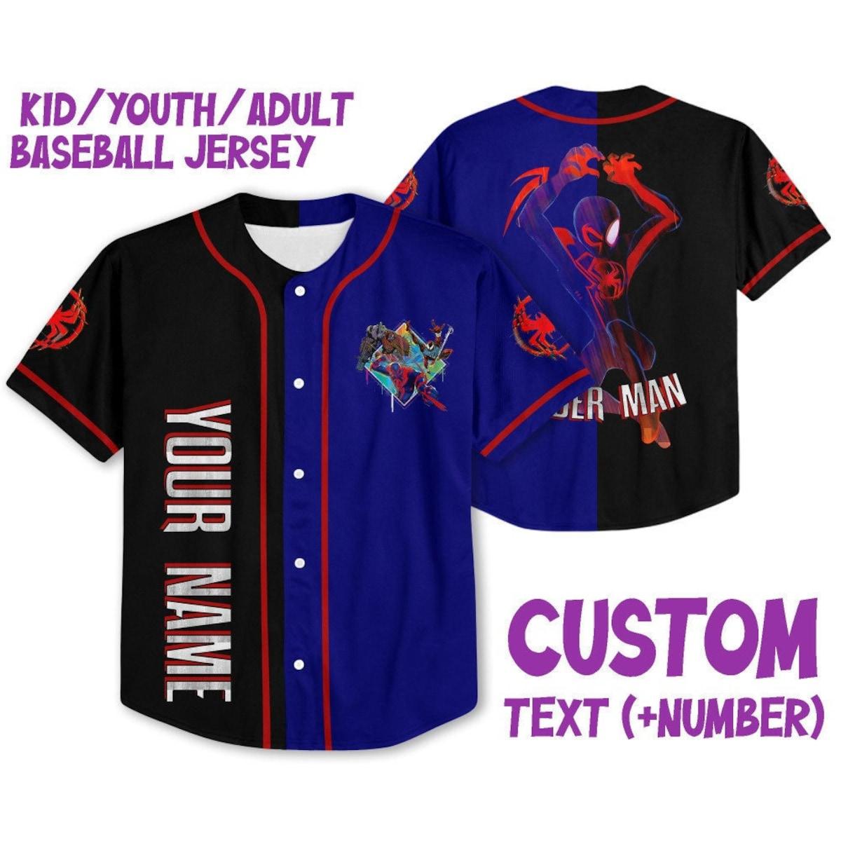 Personalize Spider Man Across The Spider Verse Disney Baseball Jersey 1