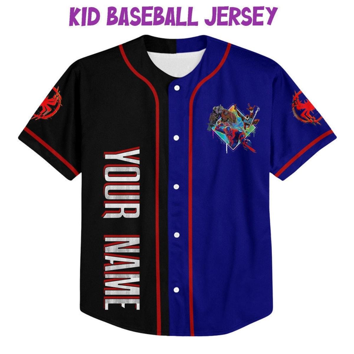 Personalize Spider Man Across The Spider Verse Disney Baseball Jersey 2