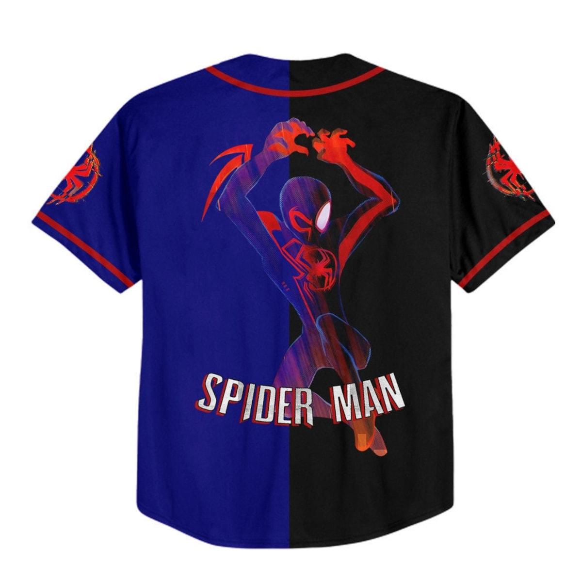 Personalize Spider Man Across The Spider Verse Disney Baseball Jersey 3