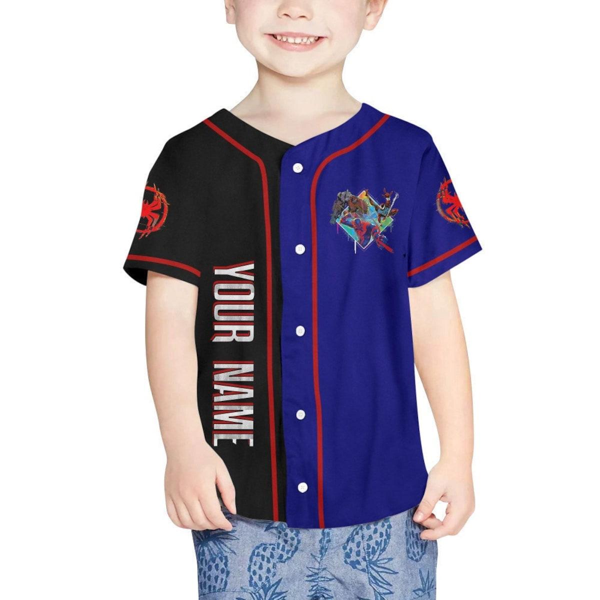 Personalize Spider Man Across The Spider Verse Disney Baseball Jersey 4