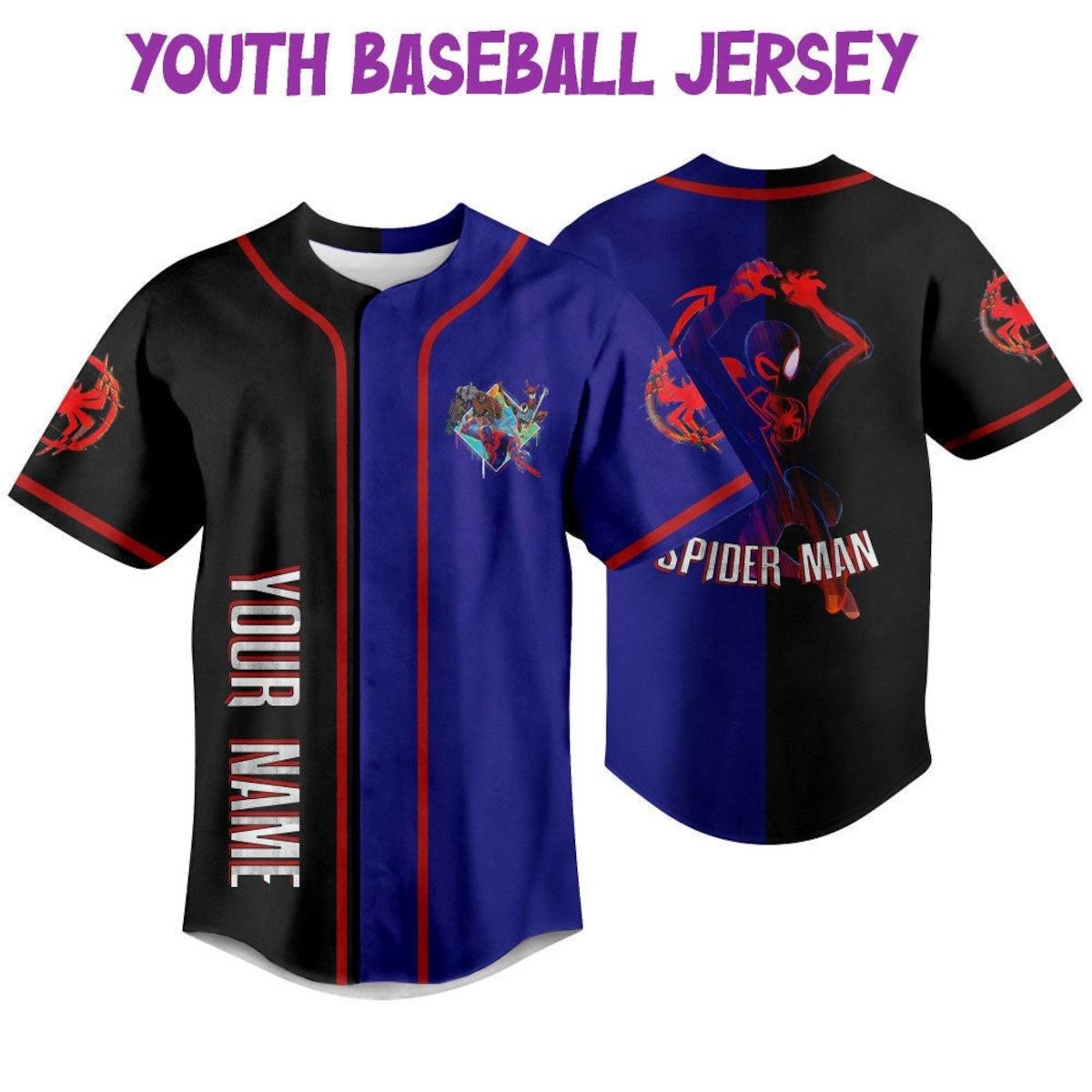 Personalize Spider Man Across The Spider Verse Disney Baseball Jersey 5