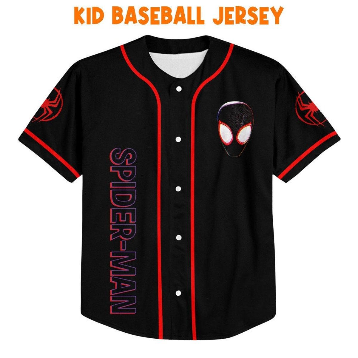 Personalize Spider Man Across The Spider Verse Jumping Baseball Jersey 2