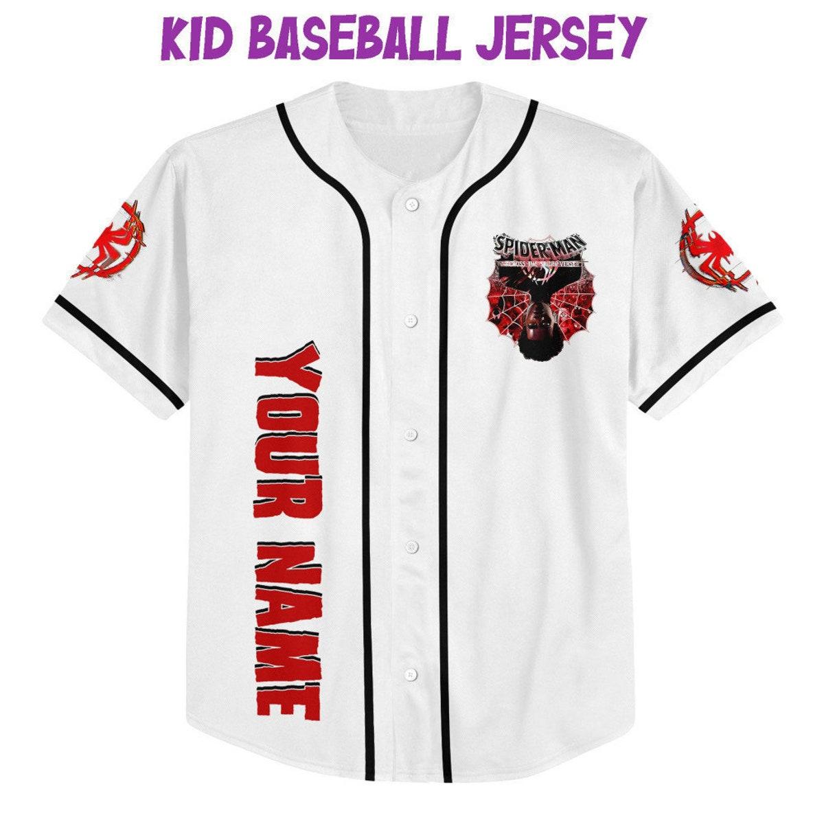 Personalize Spider Man Across The Spider Verse Red Baseball Jersey 2