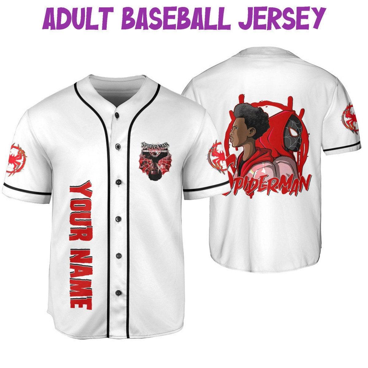 Personalize Spider Man Across The Spider Verse Red Disney Baseball Jersey 6