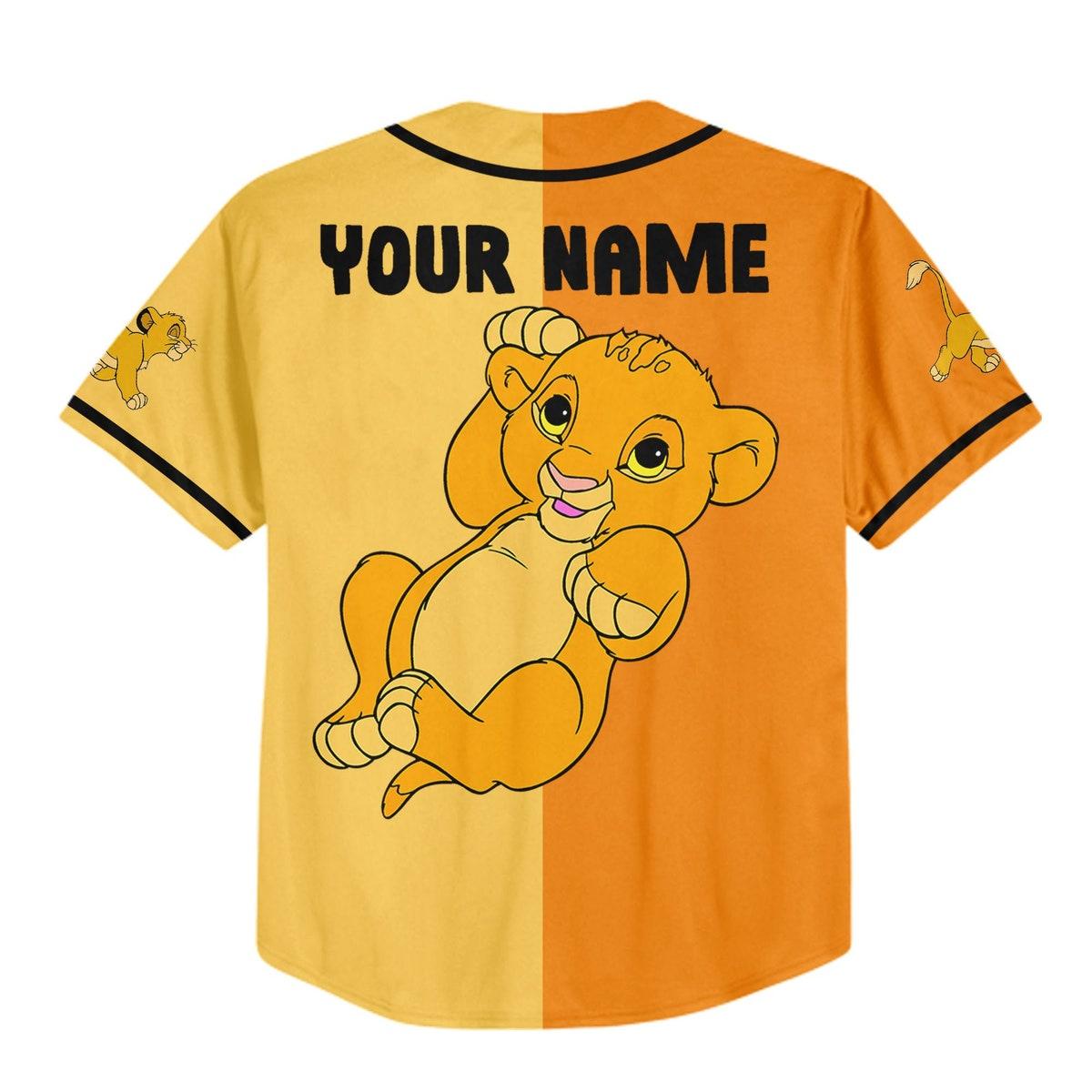 Personalize The Lion King Baby Simba Disney Baseball Jersey 3