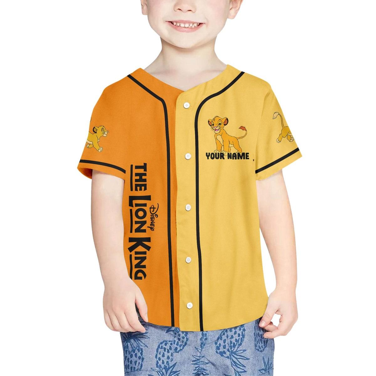 Personalize The Lion King Baby Simba Disney Baseball Jersey 4