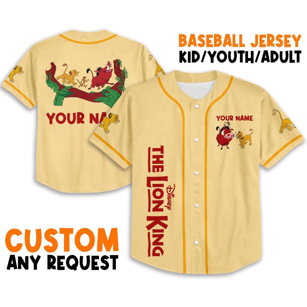 Personalize The Lion King Baby Simba Timon Pumbaa Baseball Jersey 1