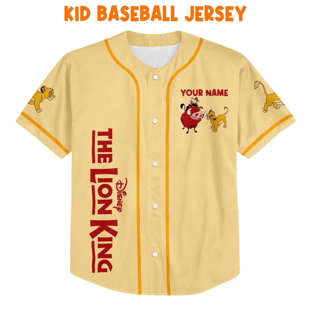 Personalize The Lion King Baby Simba Timon Pumbaa Baseball Jersey 2