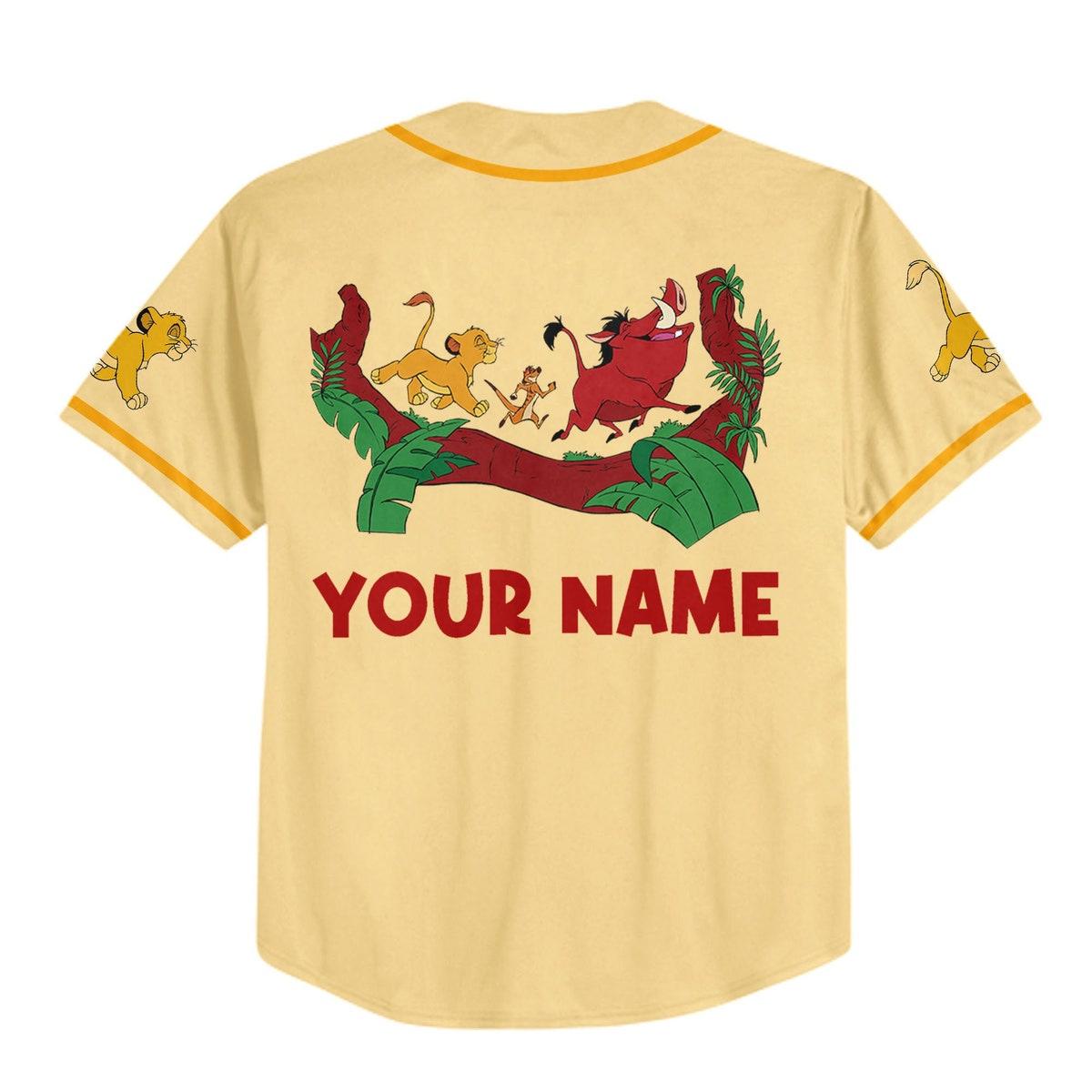 Personalize The Lion King Baby Simba Timon Pumbaa Baseball Jersey 3