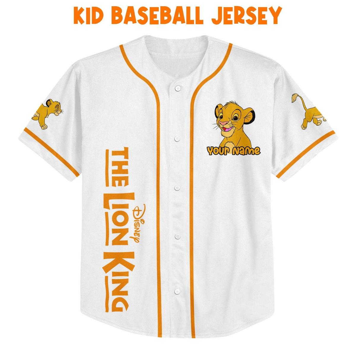 Personalize The Lion King Baby White Sports Disney Baseball Jersey 2