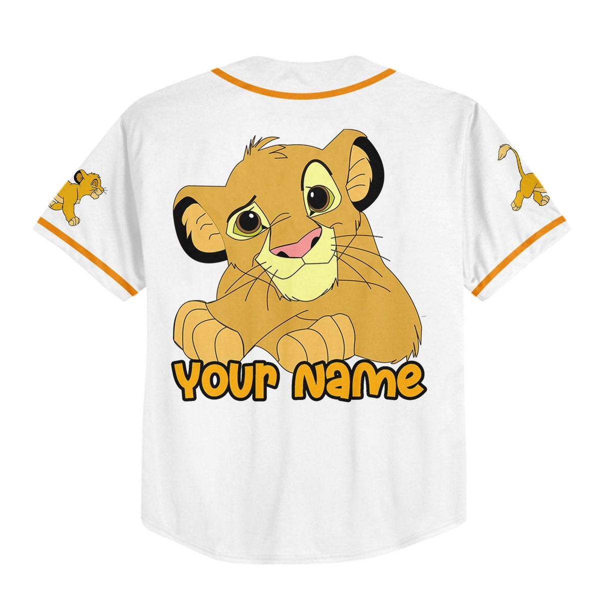 Personalize The Lion King Baby White Sports Disney Baseball Jersey 3