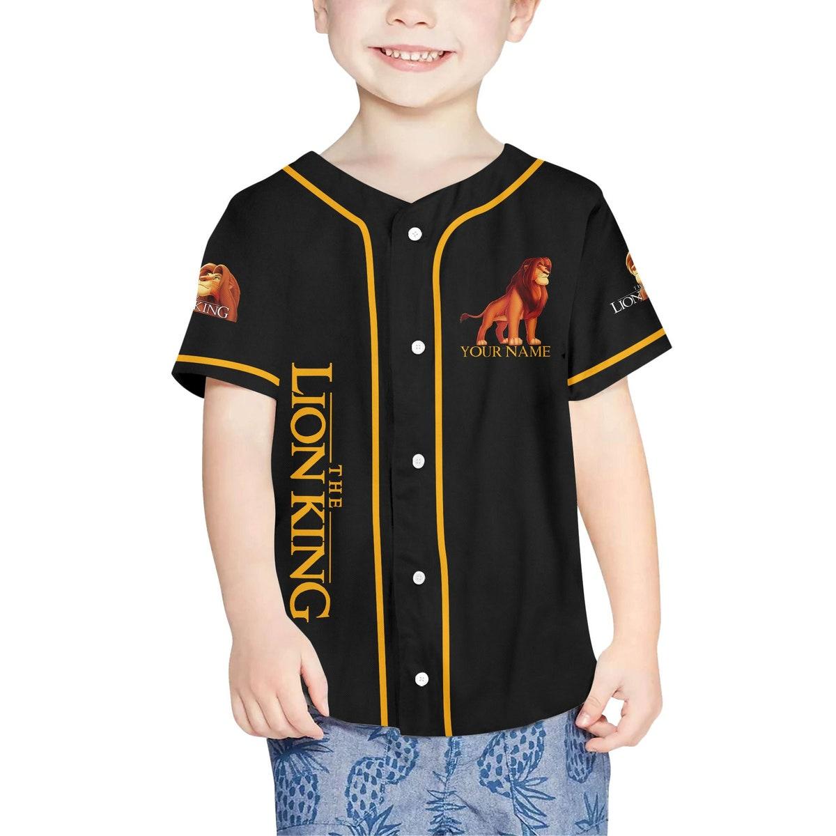 Personalize The Lion King Black Color Disney Baseball Jersey 4