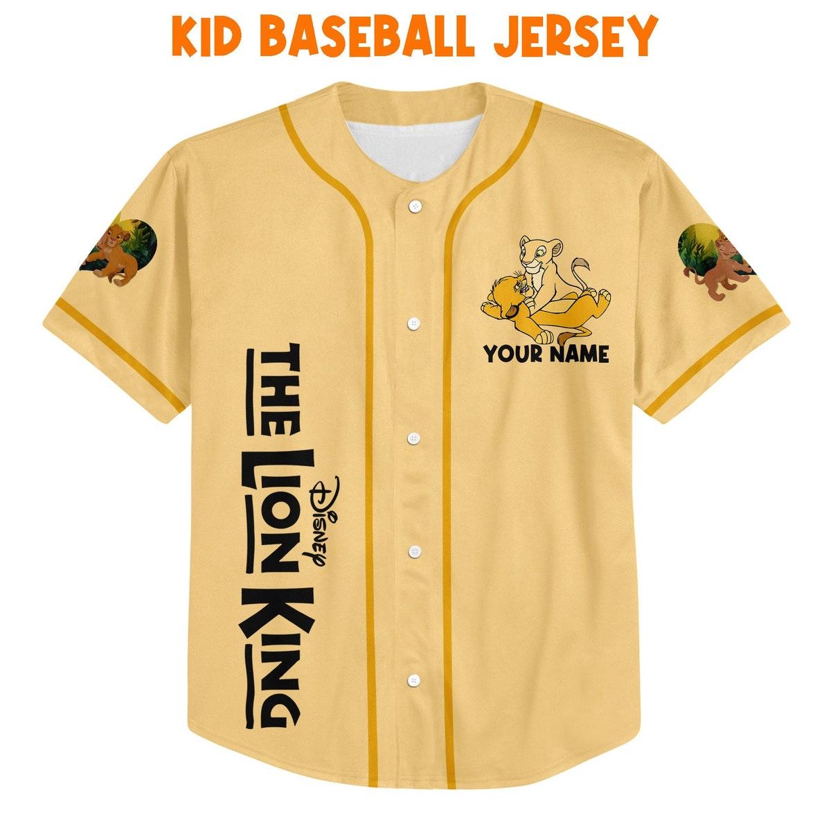 Personalize The Lion King Couple Baby Simba Nala Disney Baseball Jersey 2