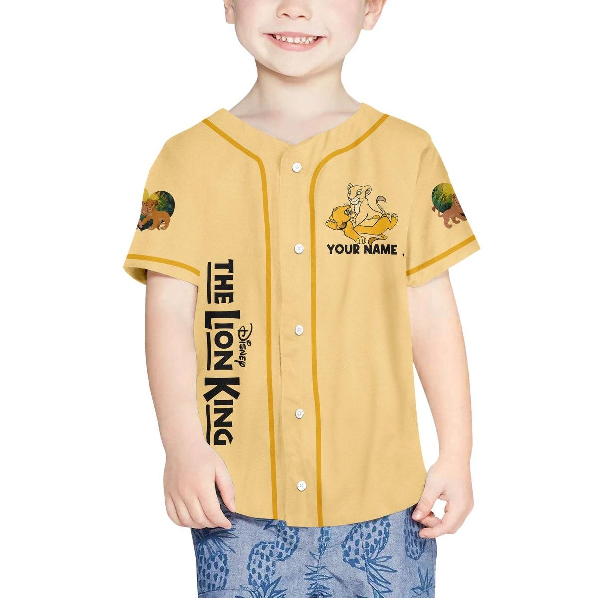 Personalize The Lion King Couple Baby Simba Nala Disney Baseball Jersey 4